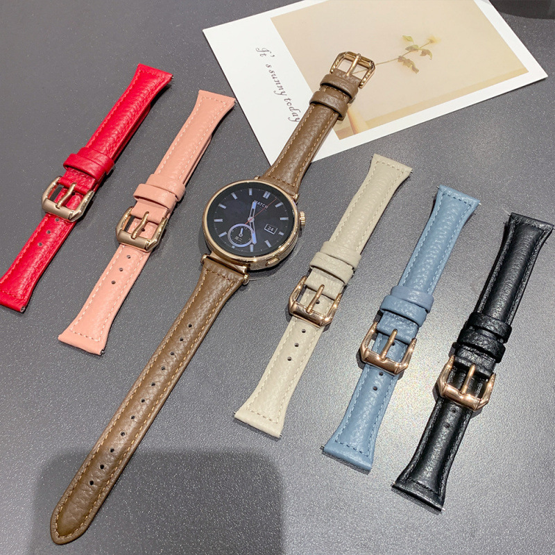 Suitable for Huawei GT5 Watch Gt4 Strap 41mm Women's Watch3/4Pro Fine Litchi Pattern Leather Strap