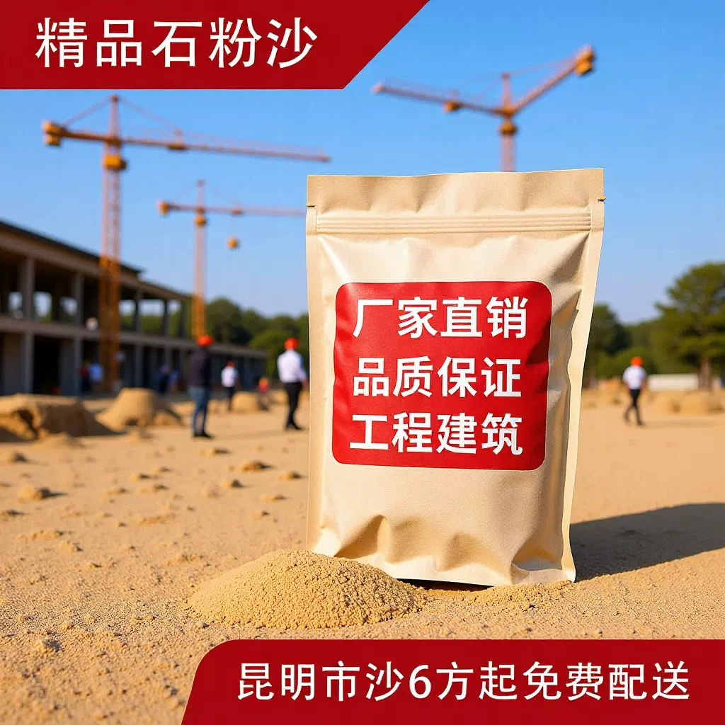 【包邮】建筑砂石粉墙沙石子石粉沙贴砖浇灌装修打地坪散装建材