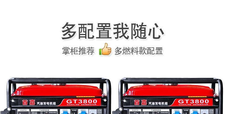 Gasoline Generator 220V Single-Phase 3Kw/5Kw/6Kw/8Kw/10Kw 12Kw Three-Phase 380V Wholesale