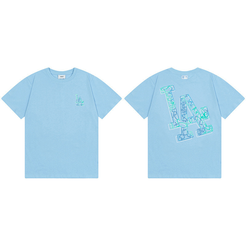 韓国新作MLBバックロゴ大プリントNY半袖Tシャツ男女兼用刺繍カジュアル半袖|undefined