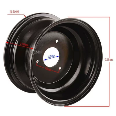 Atv Atv Accessories 19X7.00-8 Tire Rim 18X9.5-8 Four-Wheel Vehicle Steel Rim Three-Hole Wheel Hub (Hub) - front-hub