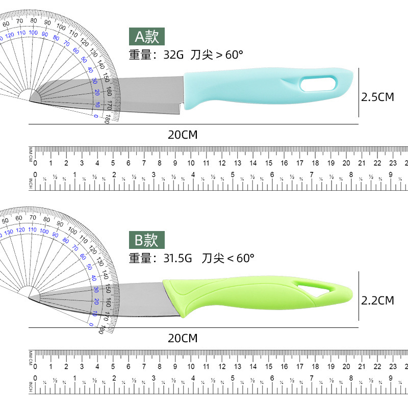 acero inoxidable melón y fruta picador portátil mini cuchillo cuchillo plegable conveniente con cubierta de cuchillo en stock