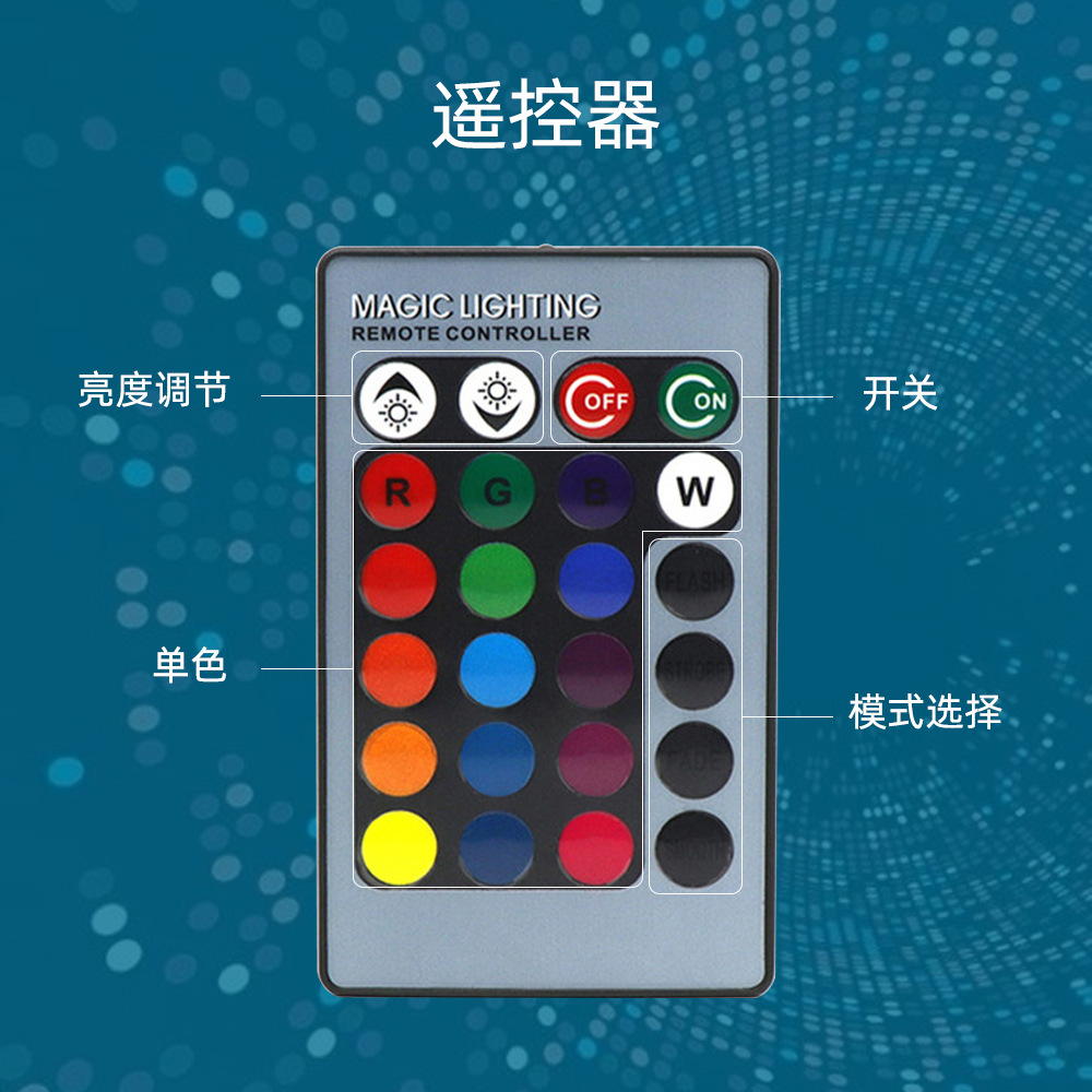 Led Colorful Fog Light Remote Control 27 Lights H1H3H4H7H8H119005880881 Car Front Fog Light Colorful Remote Control