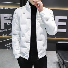 冬季新款男士羽绒服立领时尚轻薄保暖短款白鸭绒青年男装加厚外套