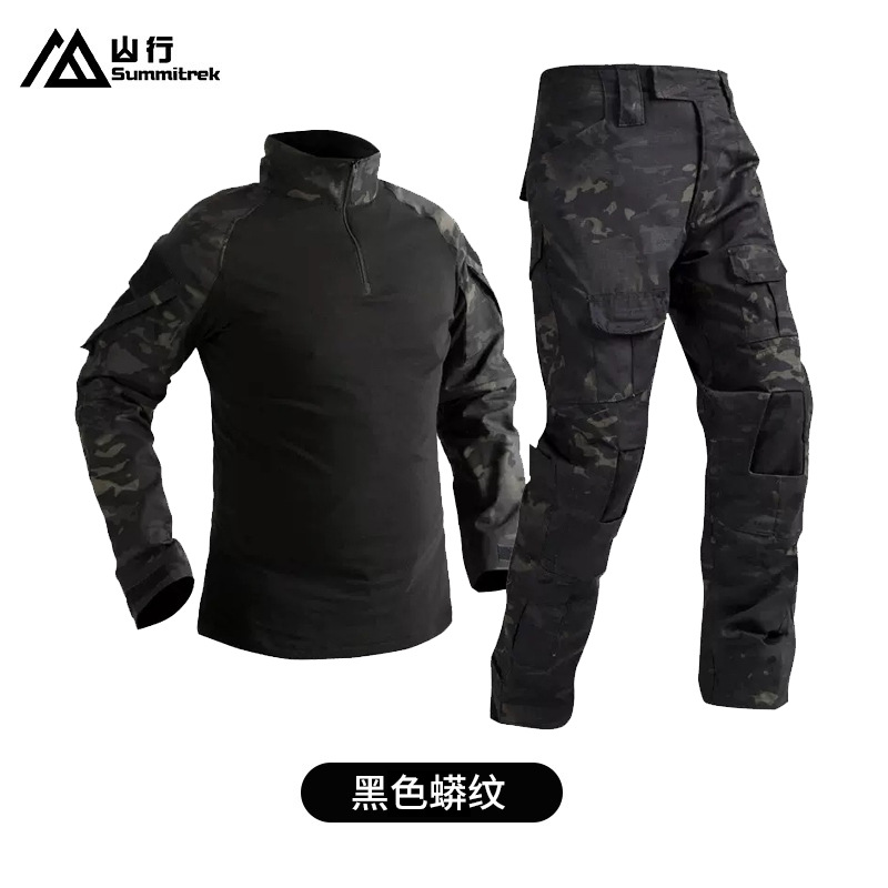 Shanxing G2 Rana Trajes de entrenamiento para hombres manga larga estilo americano al aire libre anti-desgaste trajes físicos de combate a incendios trajes tácticos transpirables