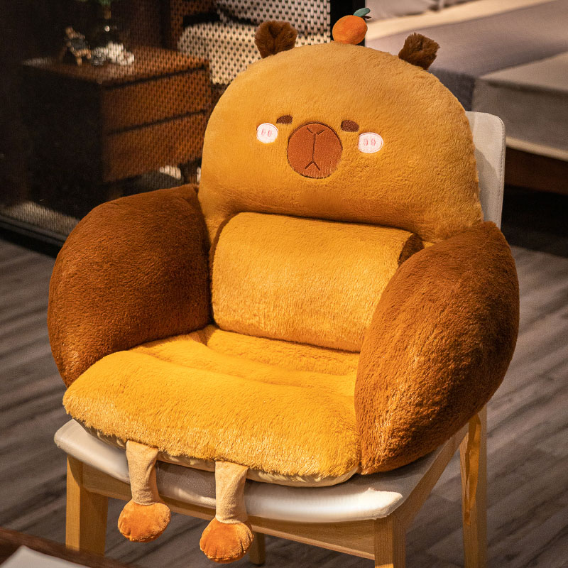 Cojín Integral con Soporte Lumbar de Peluche para Oficina y Dormitorio