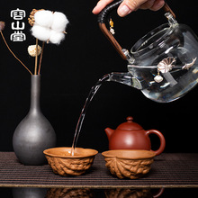 4WAZ批发原矿老段泥紫砂仿生核桃主人杯品茗杯功夫茶杯套装对杯茶