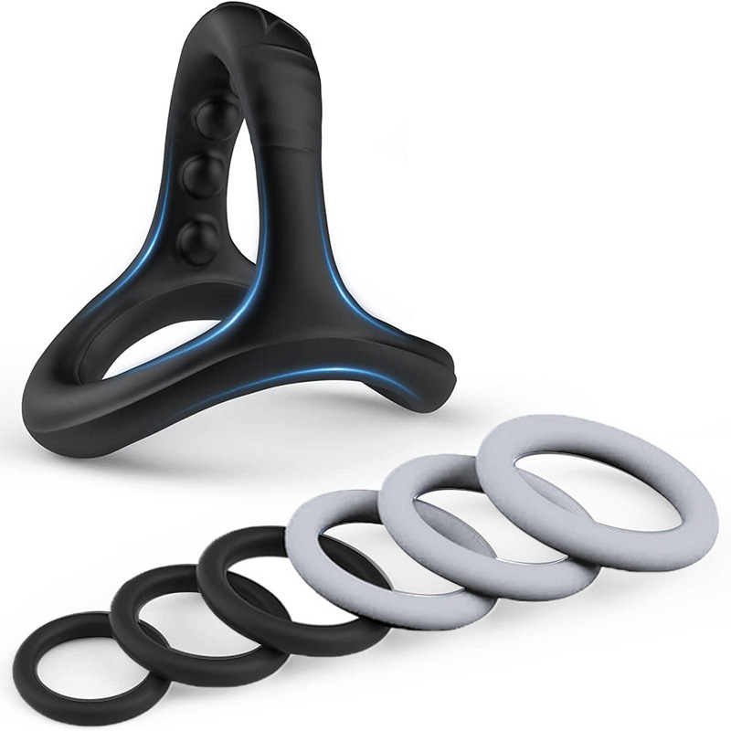 Anillo de bloqueo masculino anillo de prepucio anillo de silicona anillo de pene coqueteo sexual adulto productos sexuales fábrica directa