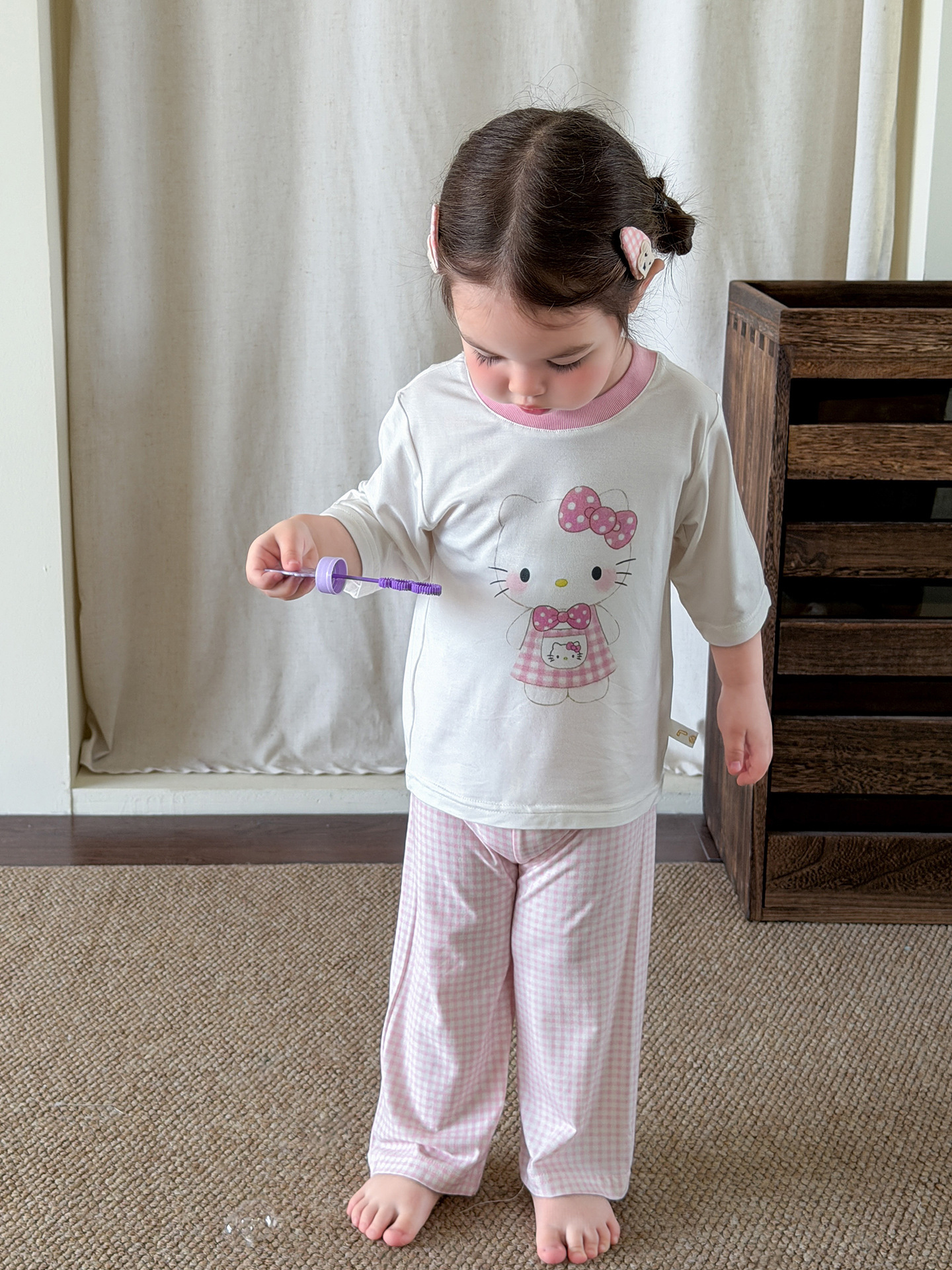 Sugar Pear ropa infantil pijamas para niños verano 2026 niñas ligera ropa delgada ropa para el hogar conjunto de ropa para bebés A clase de ropa
