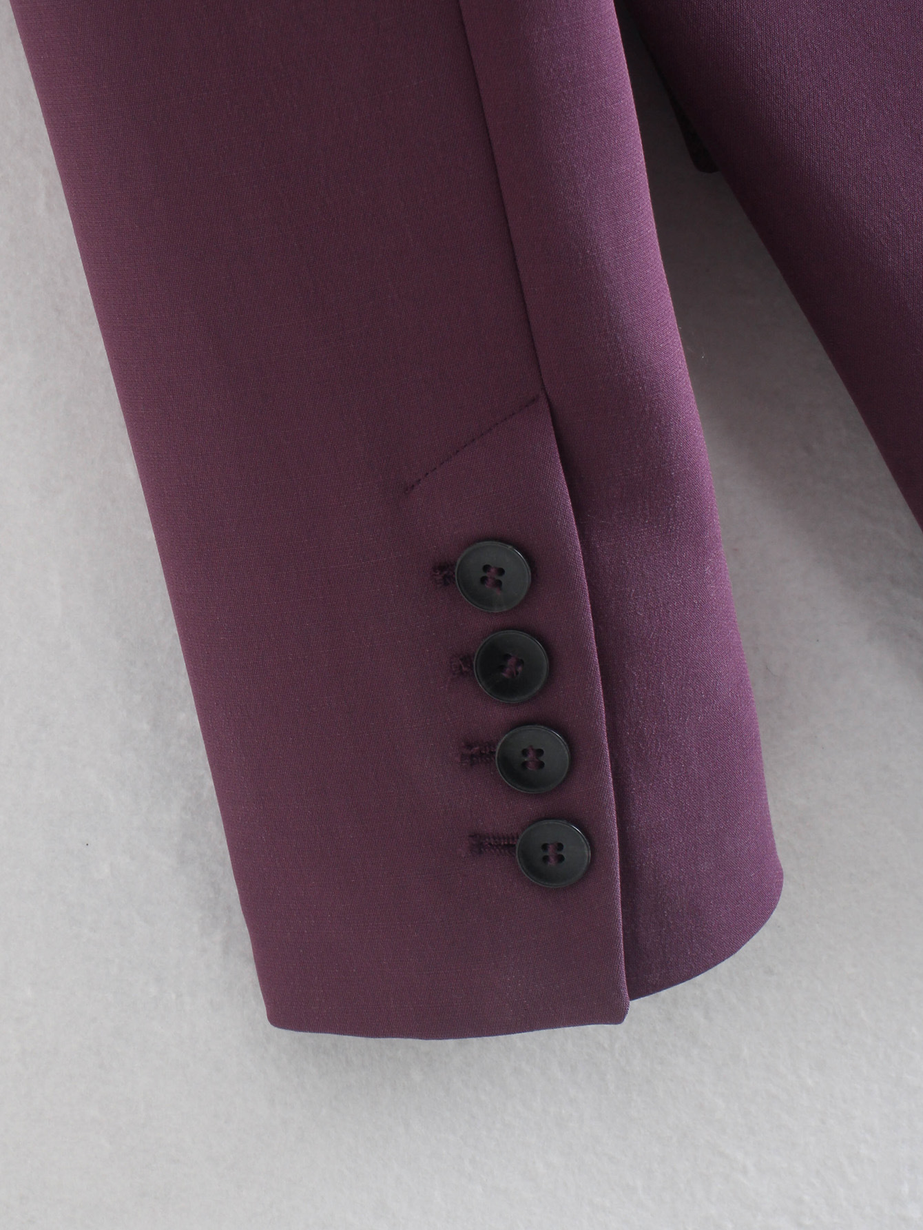Purple Neutral Double-Breasted Blazer NSBRF101398