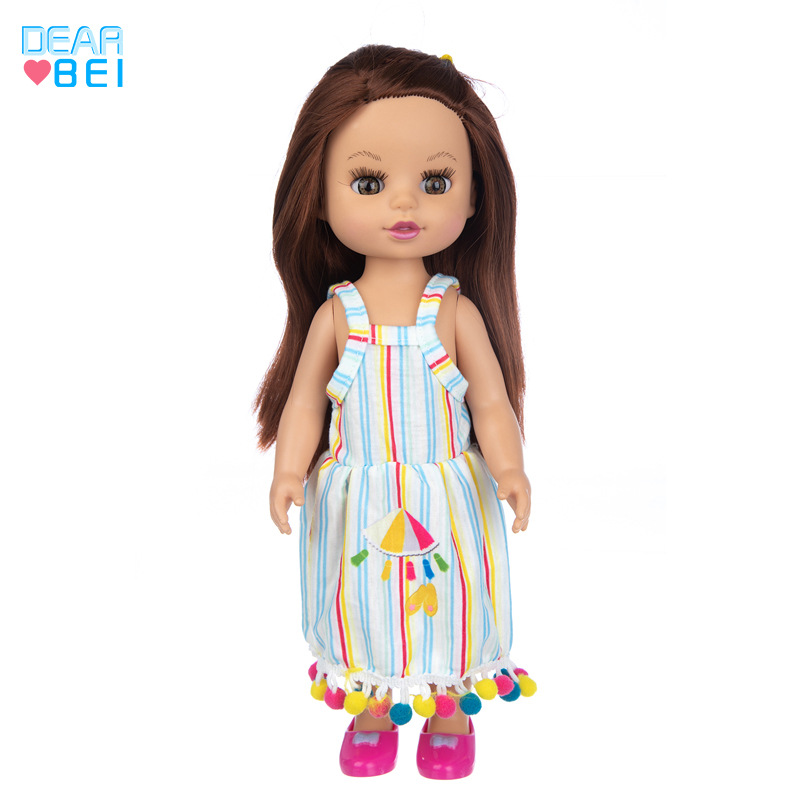 Venta caliente transfronteriza simulación muñeca 14 pulgadas American Girl renacer vinilo muñeca niños muñeca