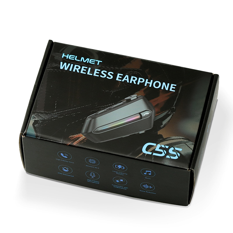 Bluetooth Headset Factory Wholesale Helmet Bluetooth Headset Motorcycle Intercom Waterproof Noise Reduction Cycling Headset Private Model