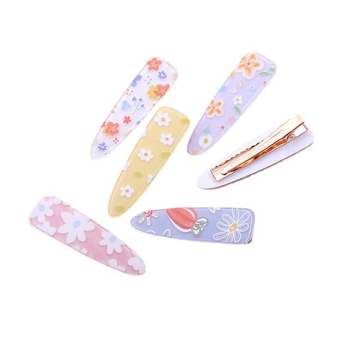 Korean women's cute acrylic hairpin floral duckbill hairpin hair accessories hair accessories bangs clip side clip clip
