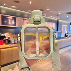 夏季水杯高顏值女生塑料杯子防摔學生運動水壺便攜喝水杯子批發