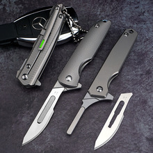 Upgrade Titanium Alloy Scalpel EDC Mini Folding Knife With1