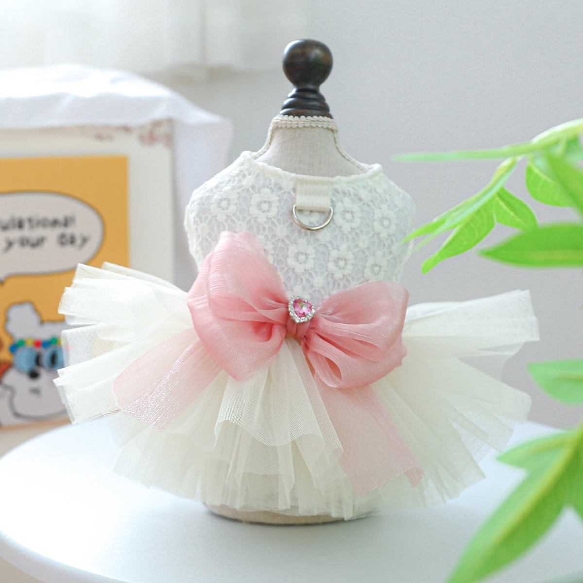 100g Weight Pet Clothing Type Of Pet Supplies 1 Piece Quantity Casual, Daily Occasion Polyester Material Bow Knot Pattern Summer Season Sweet Style Sweet Polyester Bow Knot Pet Clothing 5