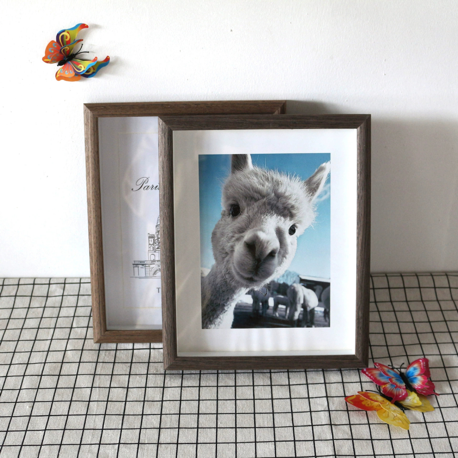 Производитель, оптовая продажа, полая фоторамка 1,5 см, цвет ореха, 8inch 10inch г., низкая цена, подставка для семейного портрета