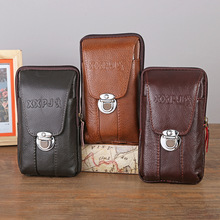 批发男士牛皮按扣手机腰包真皮中老年零钱包跑江湖夜市地摊商务包
