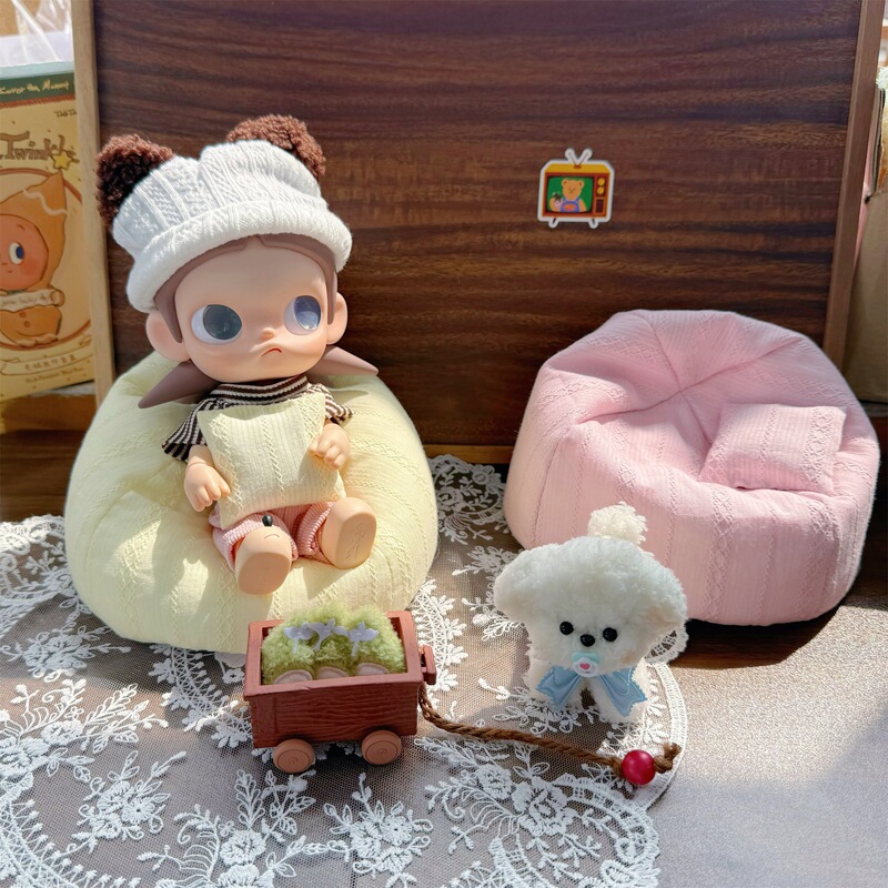 Zsiga8/1 Baby Doll Lazy Sofa Bjd 1/6 Scale 15cm 10cm Doll Sofa Mini Sofa Bed Pillow