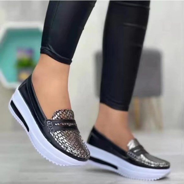 Women's Shoes large size new summer color matching casual single shoes for women round toe low top wedge heel fashionable toad shoes _voghion.com