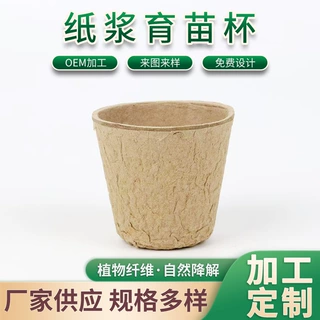 纸浆育苗杯可降解亚马逊园林花卉跨境12格植物盆厂家育苗盘批发