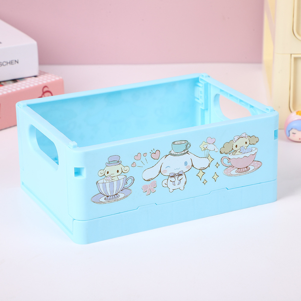 サンリオ折りたたみ式文房具収納ボックス漫画デスクトップ収納ボックス文房具デスクトップペンホルダー収納ボックス