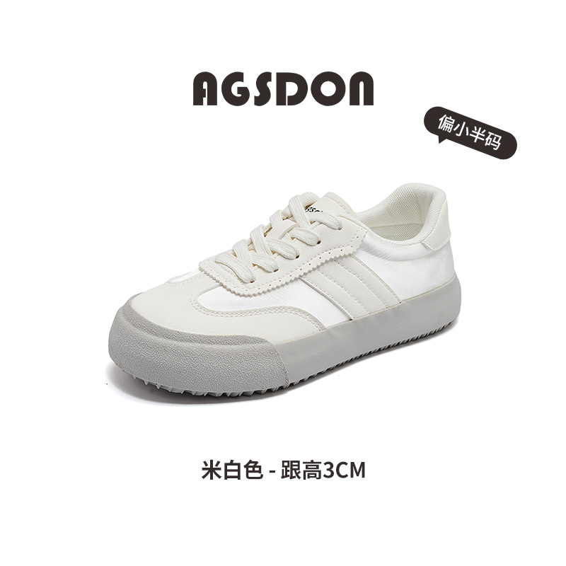 Augustion White Shoes Mujer 2025 Verano Nuevos zapatos de entrenamiento Forrest Zapatillas deportivas casuales de plataforma estilo ballet