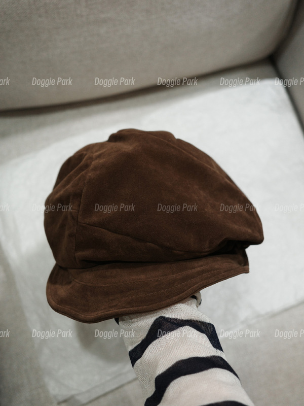 日系复古褶皱不规则贝雷帽秋冬新款百搭显脸小韩系麂皮绒八角画家|undefined