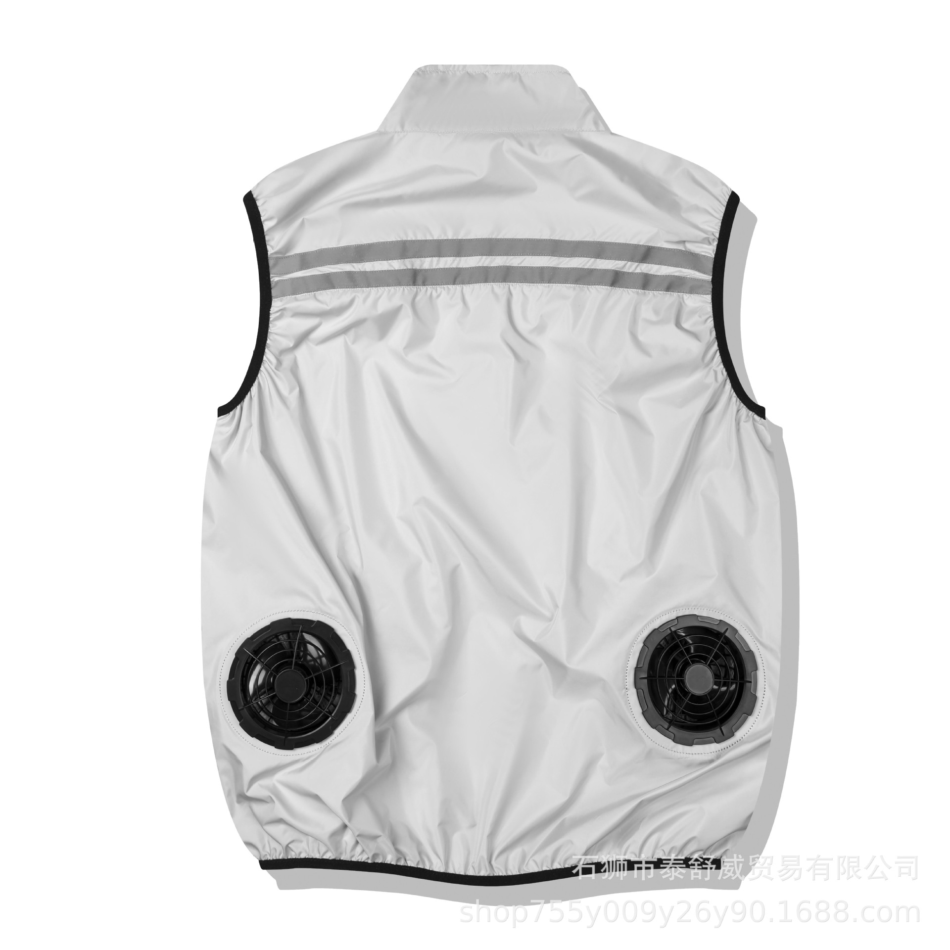 Verano nuevo aire acondicionado ventilado refrigeración al aire libre USB doble ventilador refrigeración chaleco de ocio para trabajar ropa de trabajo