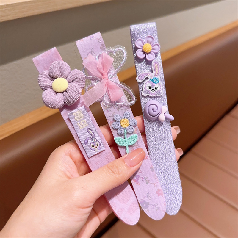 Liuhai pegatinas banda para el cabello roto artefacto bebé de dibujos animados lindo velcro banda para el cabello niña horquilla banda para el cabello accesorios para el cabello