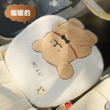 汽车用品立体卡通汽车坐垫冬季毛绒车内饰品高级感装饰汽车座套垫