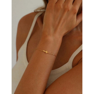 B 42033 Alloy cross ankle bracelet �Ͻ��_朿羳���Q���l