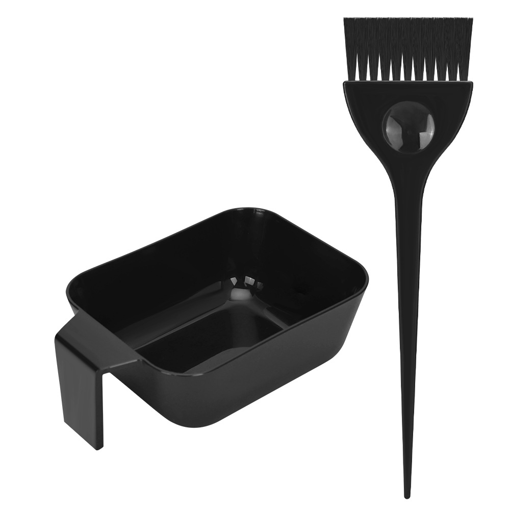 Herramientas de peluquería Hot sale peinado de cabello cepillo de aceite de salón de plástico negro unilateral conjunto de cepillo de cuidado de aceite de peinado