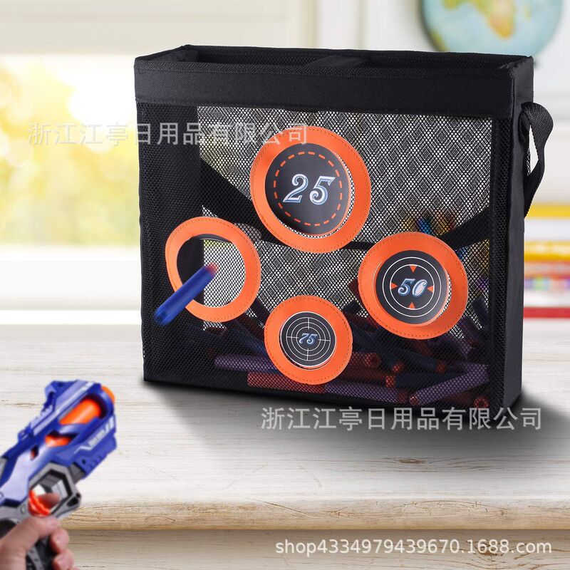 Cross-border Amazon Shooting Practice Target Toy Storage Mesh Bag Satchel Toy Bag Door Hanging Bag