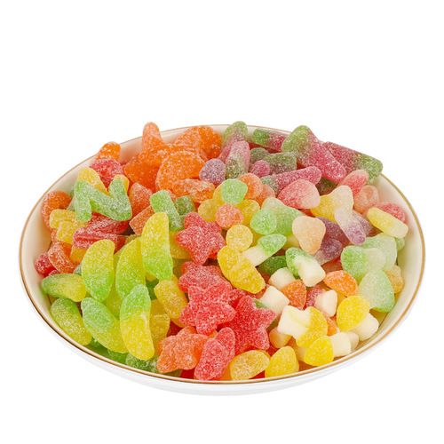 Sweet and Sour Juice Soft Candy 3D Shape Fruit Flavored Colorful Rubber Candy Internet Famous Q-Touch Jelly Candy New Year Snacks