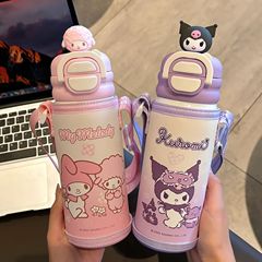 サンリオファミリーシリーズ学生ダブルドリンクカップセット 316 ステンレス鋼魔法瓶カップ子供のポータブルドリンクカップギフトボックス