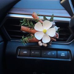 手工植物DIY车载出风口小车装饰香薰香水夹永生花装饰礼物