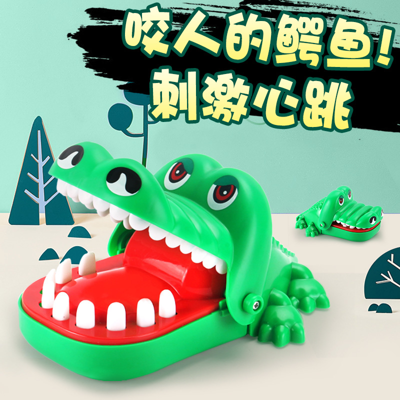 Dedo de mordida boca grande juguete cocodrilo dinosaurio gigante dedo de mordida tiburón hechizo juguetes de reducción de estrés para niños mayorista