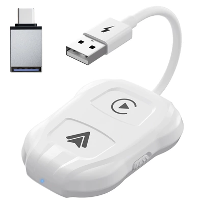 Simsiz CarPlay və Android Auto, car wired to wireless intelligent - appleandroid-universal-carplay-car-shape-white