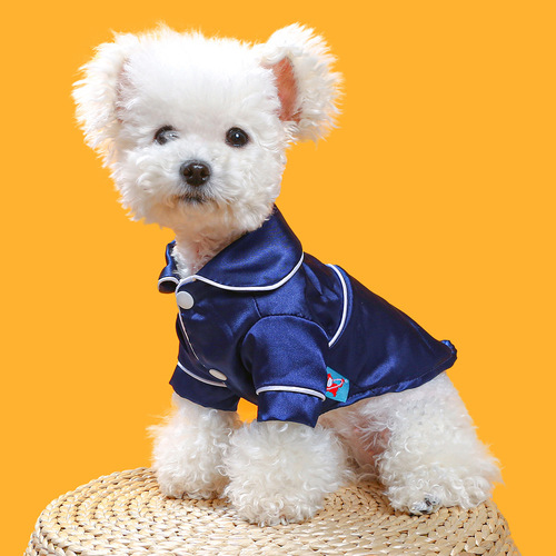 Pet pajamas, Teddy, Bichon, Pomeranian and Bulldog clothing, small dogs and cats, comfortable silk clothing