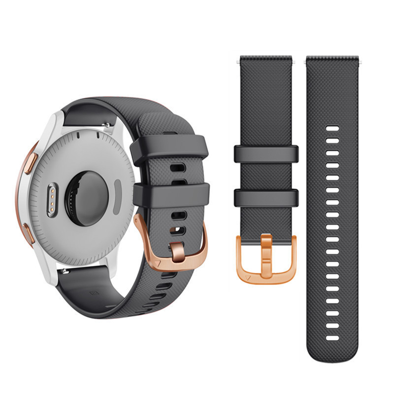Watch Strap Suitable for Garmin Watch Garmin Venus Silicone Wristband Forerunner 255 Rose Gold Buckle