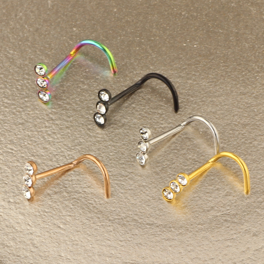 Pointed titanium steel lip stud product view