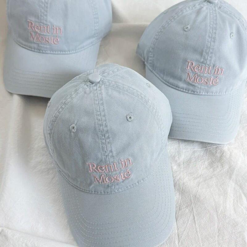 Spring Is Starting to Arrive! the Dreamy Blue Color Is so Sweet and Cool~26 New Korean-Style Letter Embroidery Baseball Caps~ Spring Is Starting to Arrive! the Dreamy Blue Color Is so Sweet and Cool~26 New Korean-Style Letter Embroidery Baseball Caps~