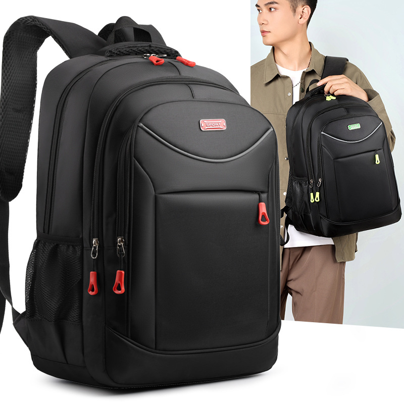 New Large-Capacity Backpack Men's Business Trip Computer Bag Leisure Travel Bag High School Student Bag