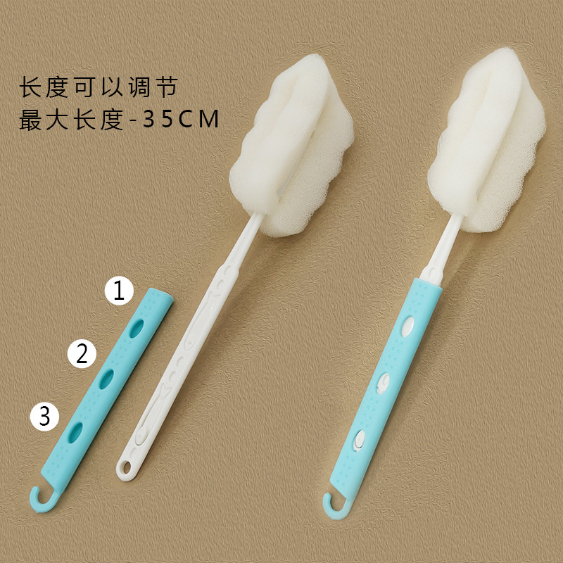 ガラスカップブラシ取り外し可能なボトルブラシ保温カップブラシ哺乳瓶ブラシスポンジ洗浄ブラシブラシ長い柄独立包装