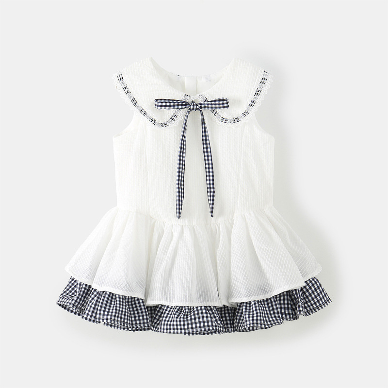 Girls' Korean-Style Vest Dress, New Summer Model for Babies, Stylish Children's Dress with a College Style and Princess Style, Thin Girls' Korean-Style Vest Dress, New Summer Model for Babies, Stylish Children's Dress with a College Style and Princess Style, Thin