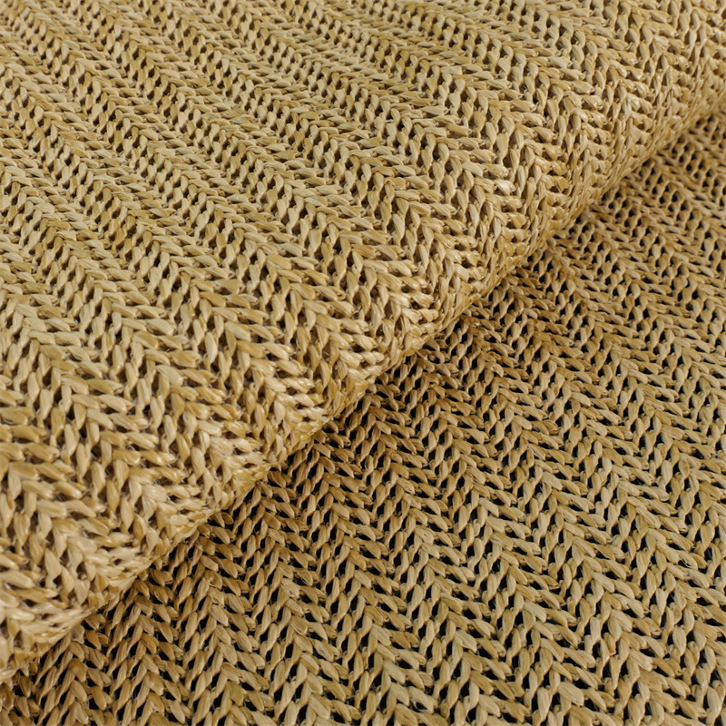 PP草编织材料草经典料拉菲草手袋材料桌垫桌旗家纺针织布手工