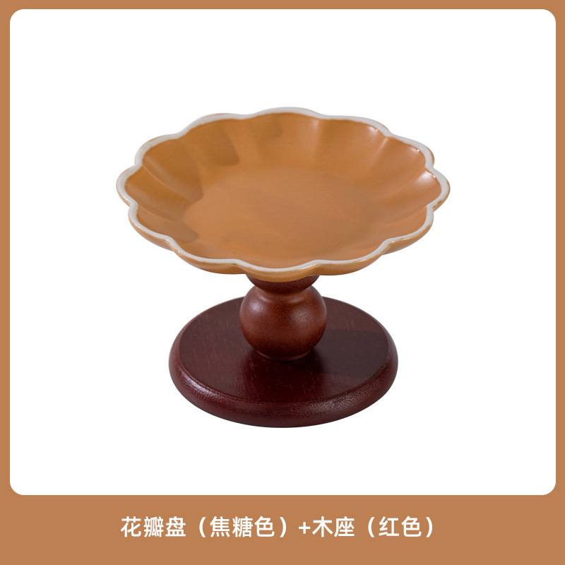 Cuenco de gato mascota de pie alto de cerámica medieval para proteger el cuello