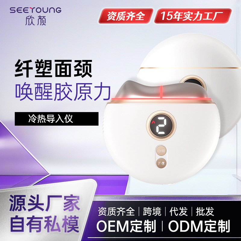 Cross-Border Electric Scraping Instrument Microcurrent Vibration Hot Compress Introduction Beauty Instrument Neck Shoulder Face Whole Body Scraping Massager