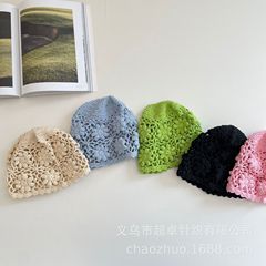 親子の平均サイズの雰囲気感の穴の手作りのかぎ針の瓜の皮の帽子のレトロな気質の流行の頭をかぶせます。